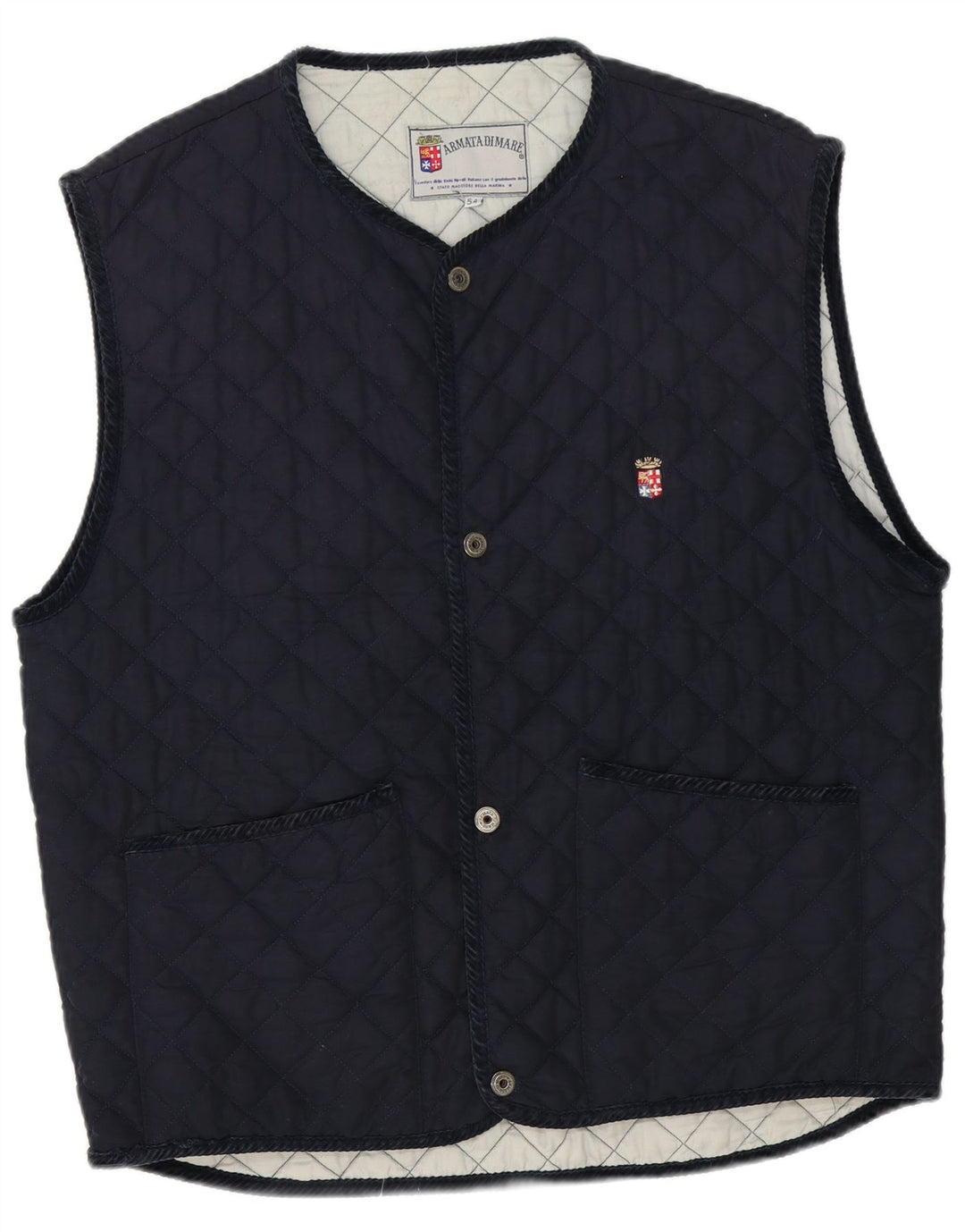 Armata Di Mare Gilet matelassé homme IT 54 2XL bleu marine polyester