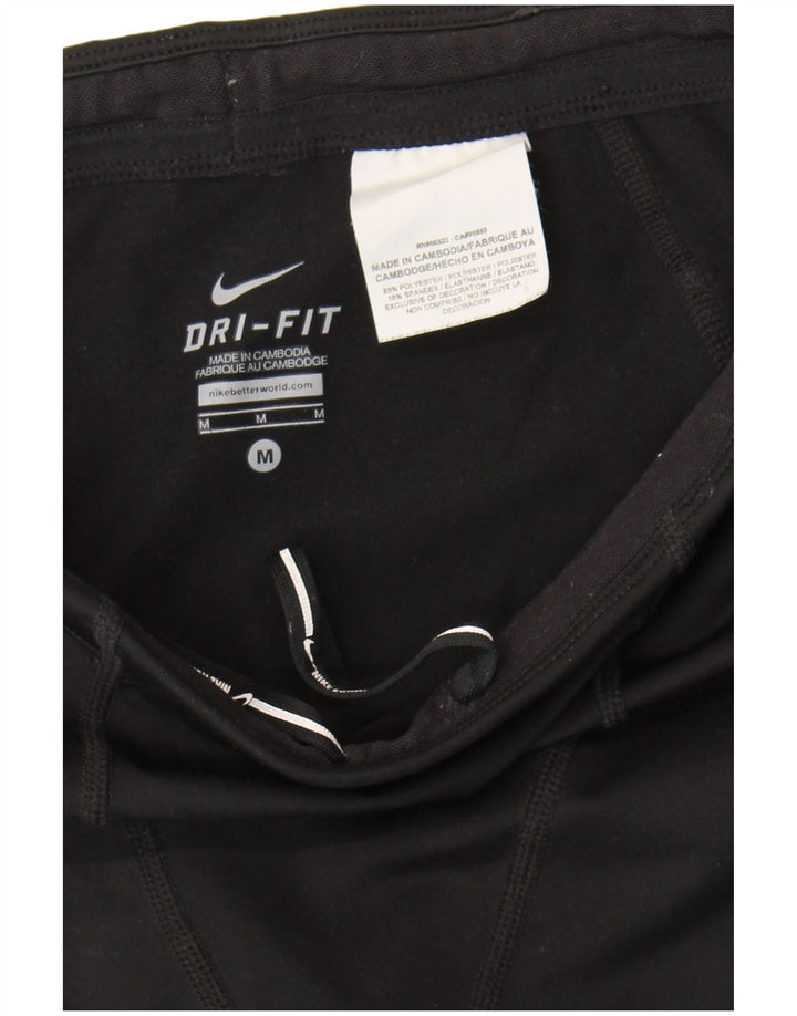 Nike Short de sport Dri Fit pour femme UK 12 Polyester color block noir moyen