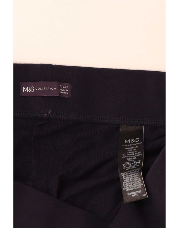 Marks & Spencer Pantalon de survêtement pour femme UK 12 Bleu marine moyen Coton
