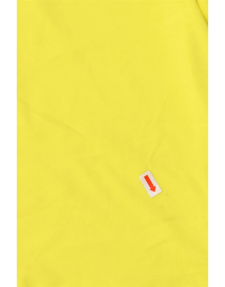 Fila Femme Top Manches Longues UK 10 Petit Jaune Polyester