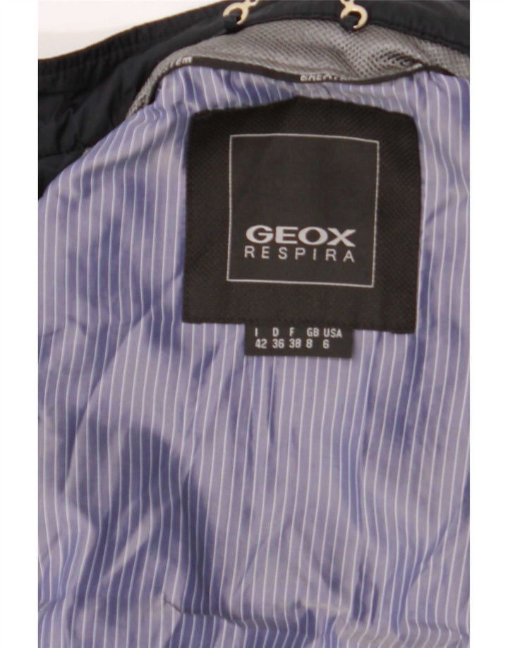 Geox Womens Respira Bomber Jacket UK 8 Small Bleu Marine Polyester