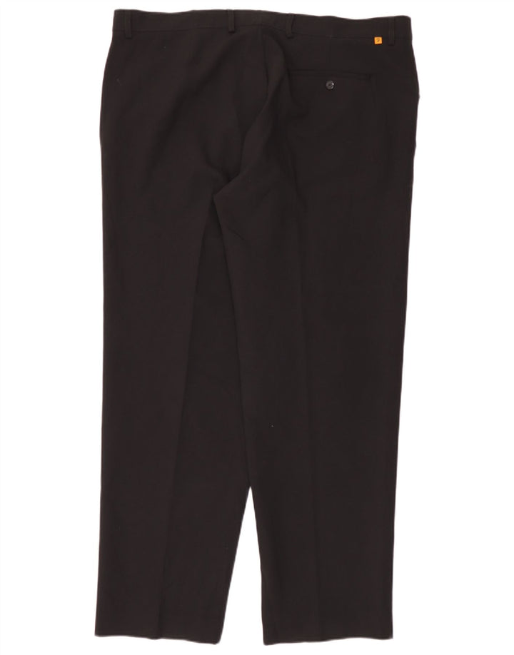 Farah Pantalon décontracté droit pour homme W42 L31 Noir Polyester