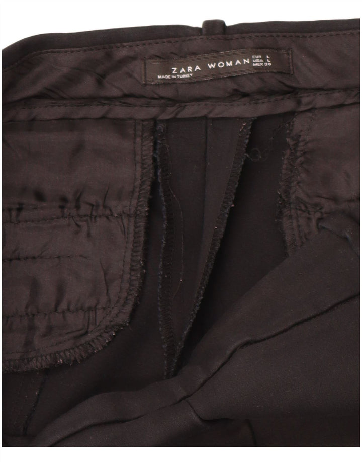 Zara Pantalon court slim pour femme Large W34 L24 Noir