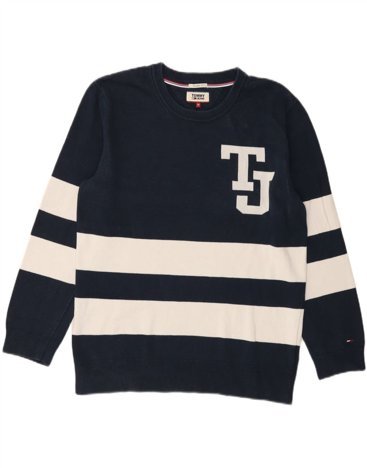 Tommy Hilfiger Pull Graphique Ras du Cou Homme Bleu Marine Moyen