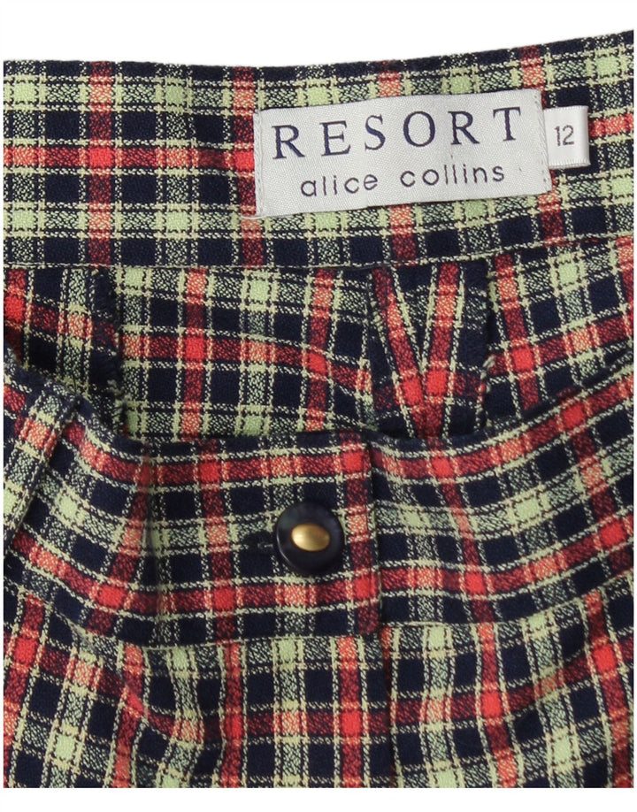 Alice Collins Short Chino pour Femme UK 12 Medium W30 Carreaux Multicolores