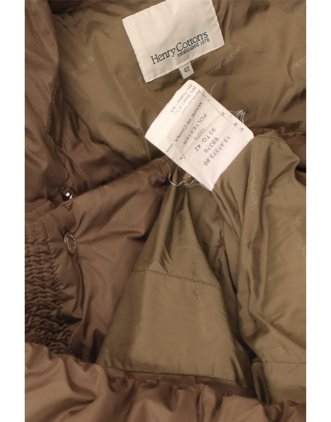 Henry Cottons Manteau rembourré pour femme IT 42 Polyester marron moyen