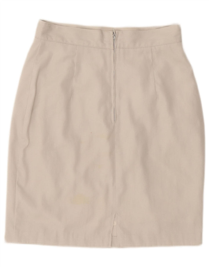 Benetton Jupe Crayon Femme IT 42 Moyen W28 Beige Polyester