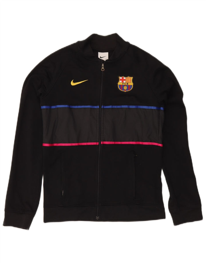 NIKE Boys Barcelona Tracksuit Top Jacket 12-13 Years Large  Black