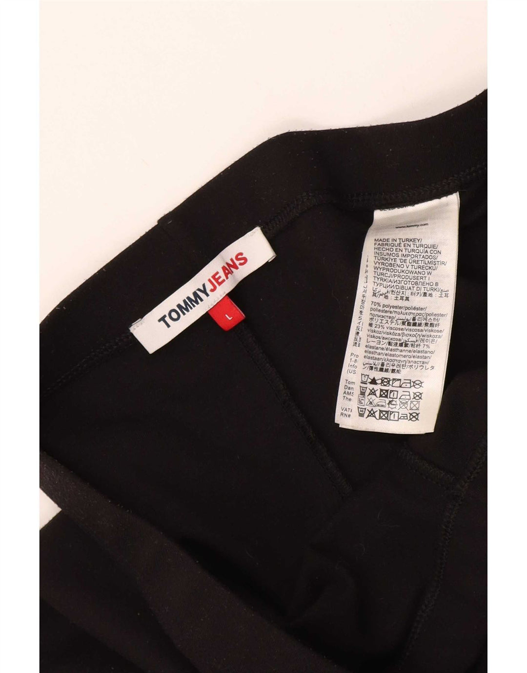 Tommy Hilfiger Leggings Femme UK 16 Large Noir Polyester