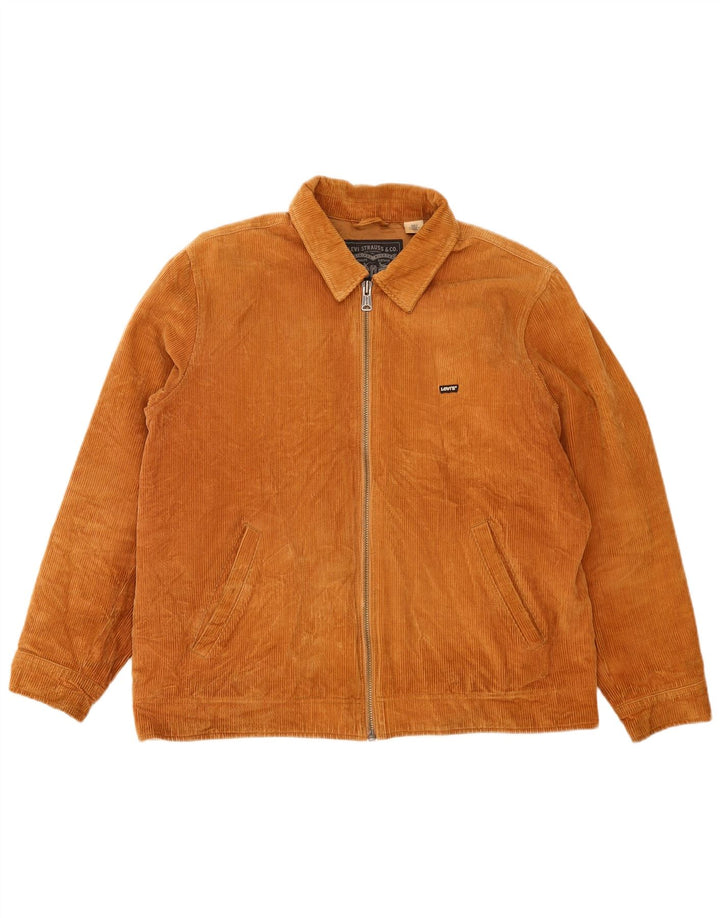 Levi's Veste en velours côtelé pour homme UK 40 Large Marron Coton