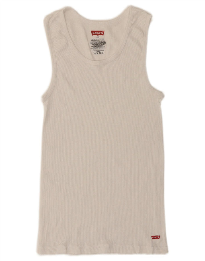 Levi's T-Shirt Homme Top UK 38/40 Coton Blanc Moyen