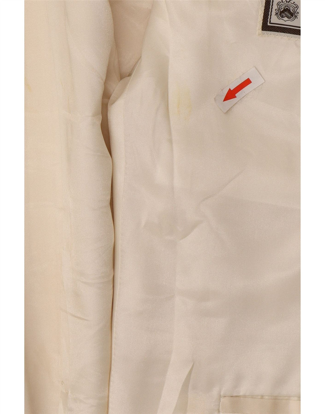 Costume 2 Pièces Vintage Homme Grand W34 L30 Soie Beige