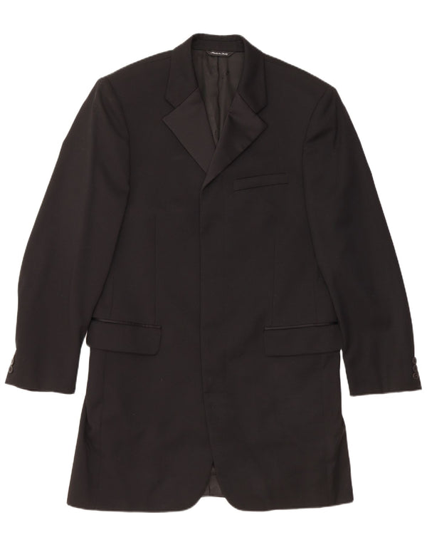 VERSUS VERSACE Veste blazer longue pour homme IT 50 Large laine vierge noire