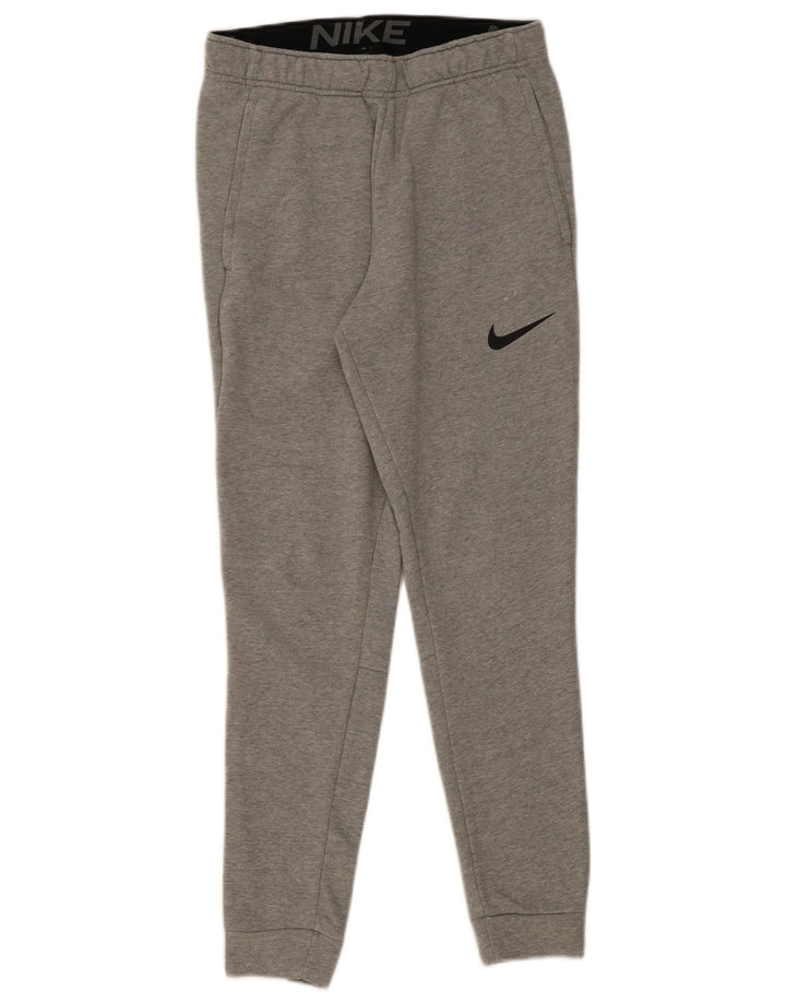 Nike Pantalon de survêtement Dri Fit pour homme en coton gris Taille S
