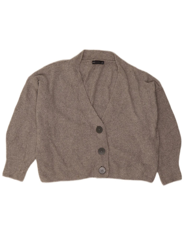 Marks & Spencer Cardigan court surdimensionné pour femme UK 18 XL Coton gris