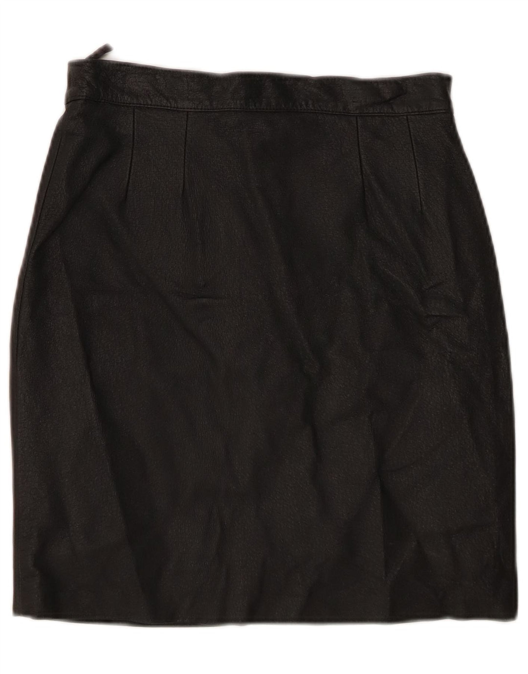 jupe en cuir femme vintage Petite W26 Noir