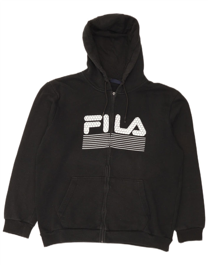 Fila Pull à capuche zippé Graphic Homme XL Noir Polyester
