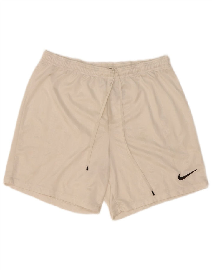Short de sport Nike pour hommes, grand, blanc, polyester