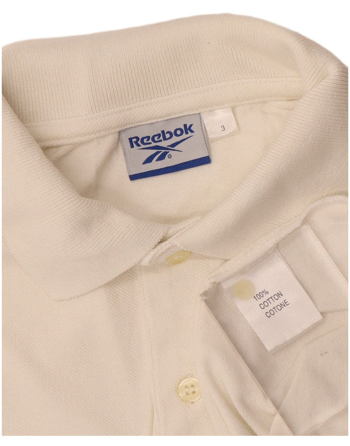 REEBOK Polo Homme Blanc Moyen Coton
