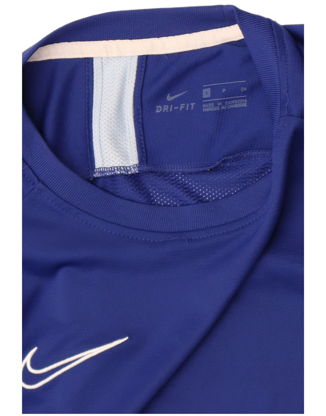 Nike Hommes Dri Fit T-Shirt Haut Petit Bleu Colorblock