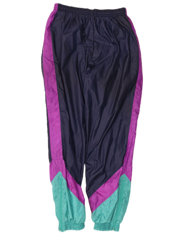 vintage Mens Survêtement Pantalon Joggers Grand Bleu Marine Colourblock