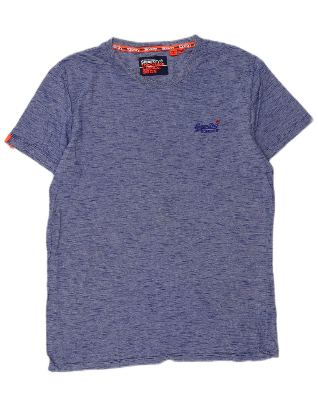 SUPERDRY T-Shirt Homme Bleu Moyen Moucheté Coton