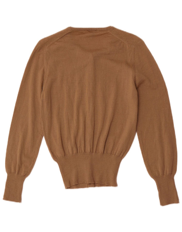 Calvin Klein Jeans Cardigan pour femme UK 14 Large laine marron