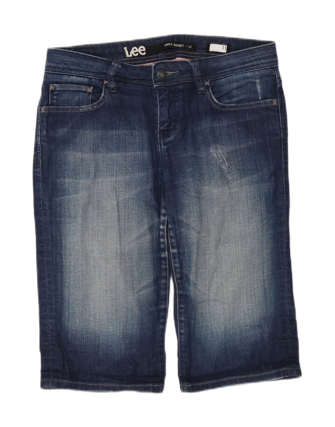 LEE Short en jean pour femme US 11 Large W30 Bleu Coton