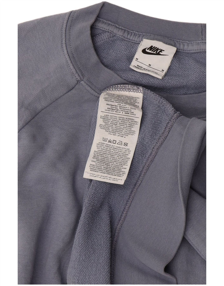 NIKE Sweat-shirt pour femme UK 14 Bleu moyen Coton
