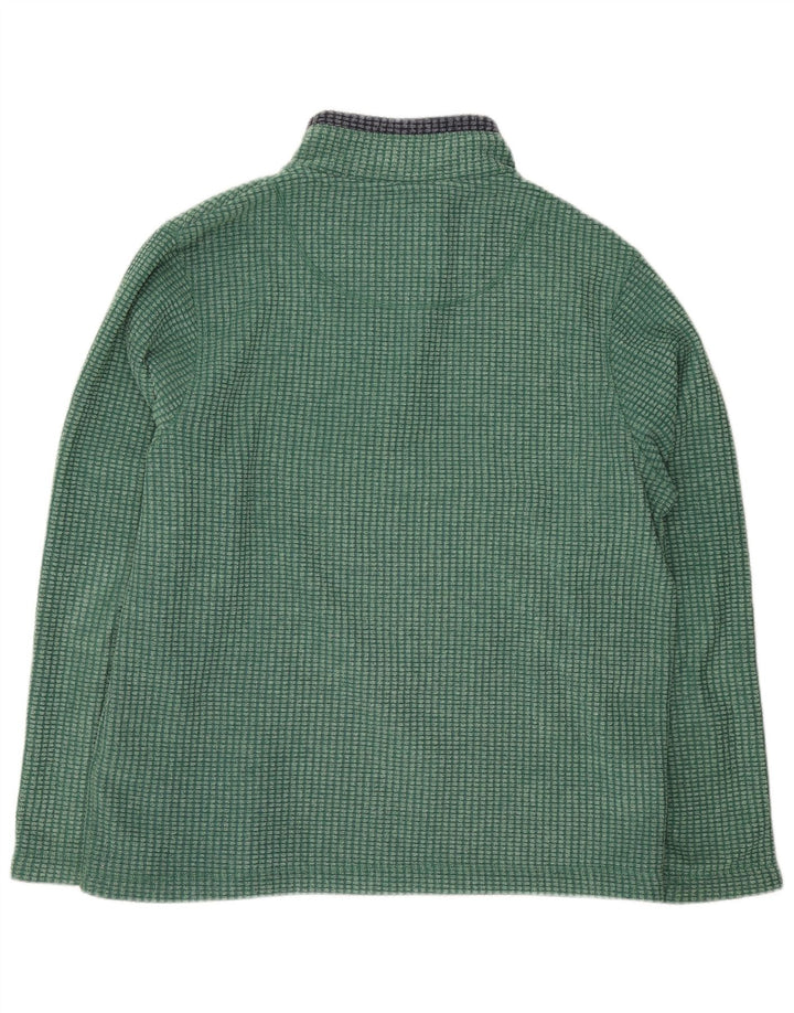 Weird Fish Pull polaire à col zippé pour homme XL Vert Polyester