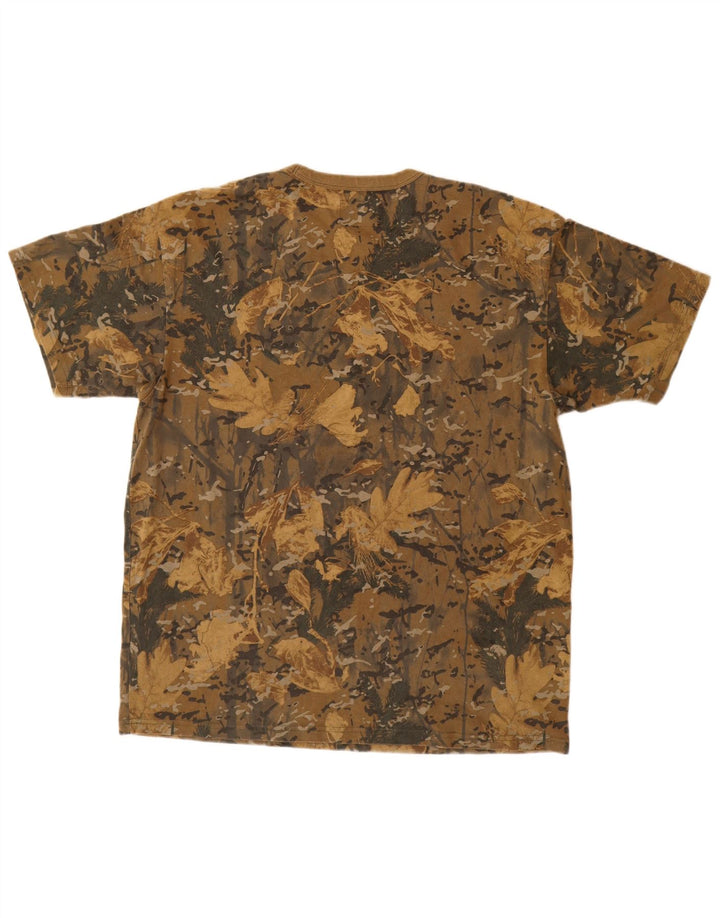 Carhartt T-Shirt Homme Top Large Kaki Camouflage Coton