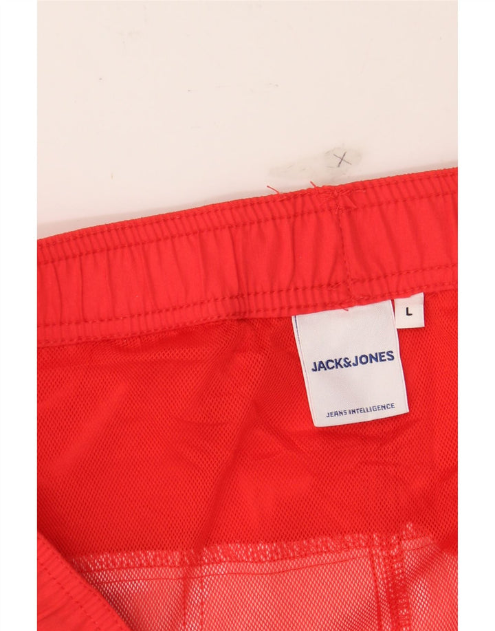 JACK & JONES Mens Graphic Swimming Shorts Large  Multicoloured Colourblock Vintage Jack & Jones and Second-Hand Jack & Jones from Messina Hembry 