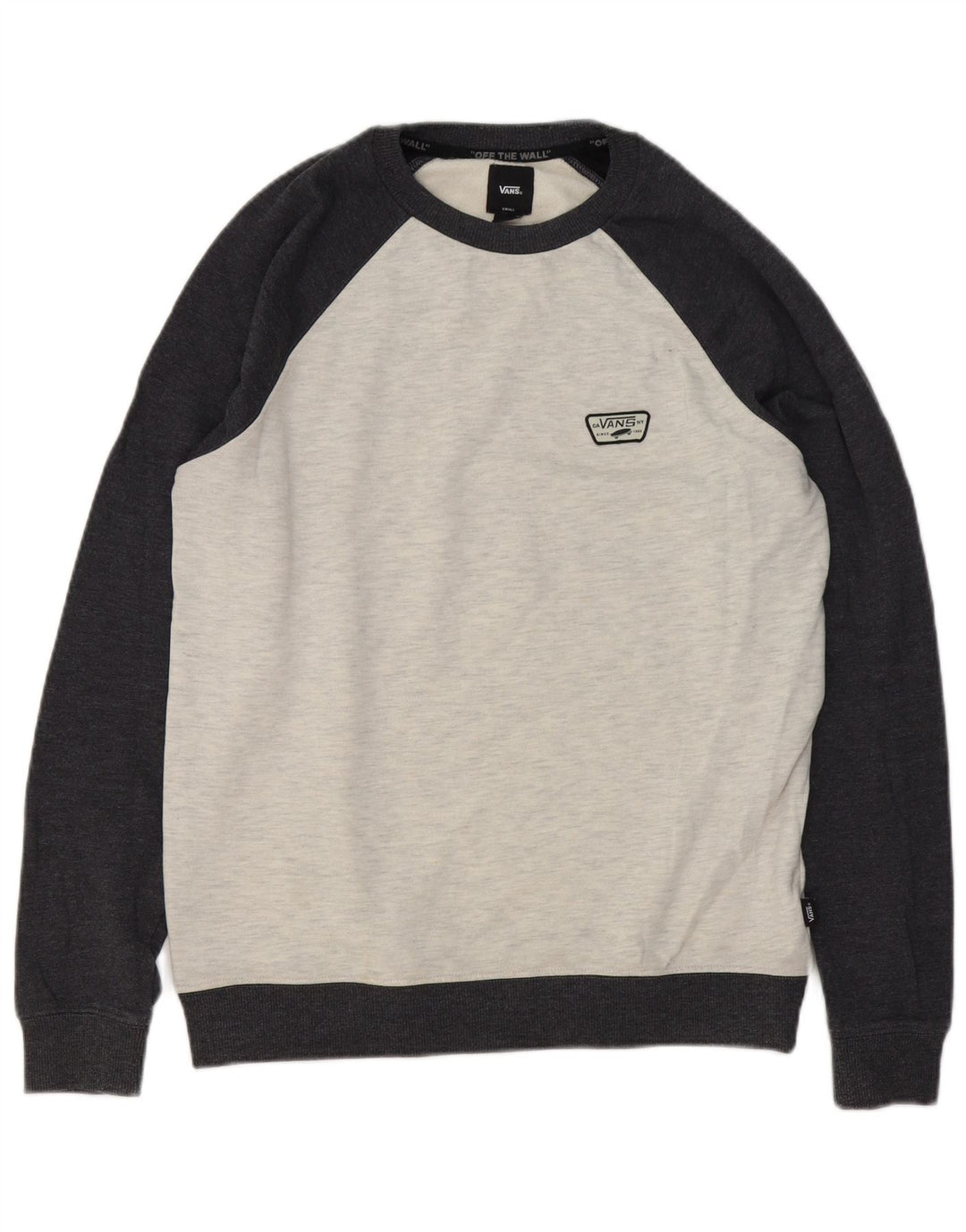 Vans Sweat-shirt pour hommes en coton color block petit gris