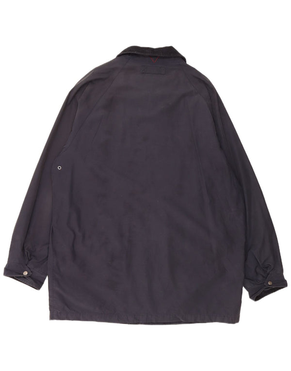 VINTAGE Veste coupe-vent homme UK 44 2XL Bleu Marine Coton
