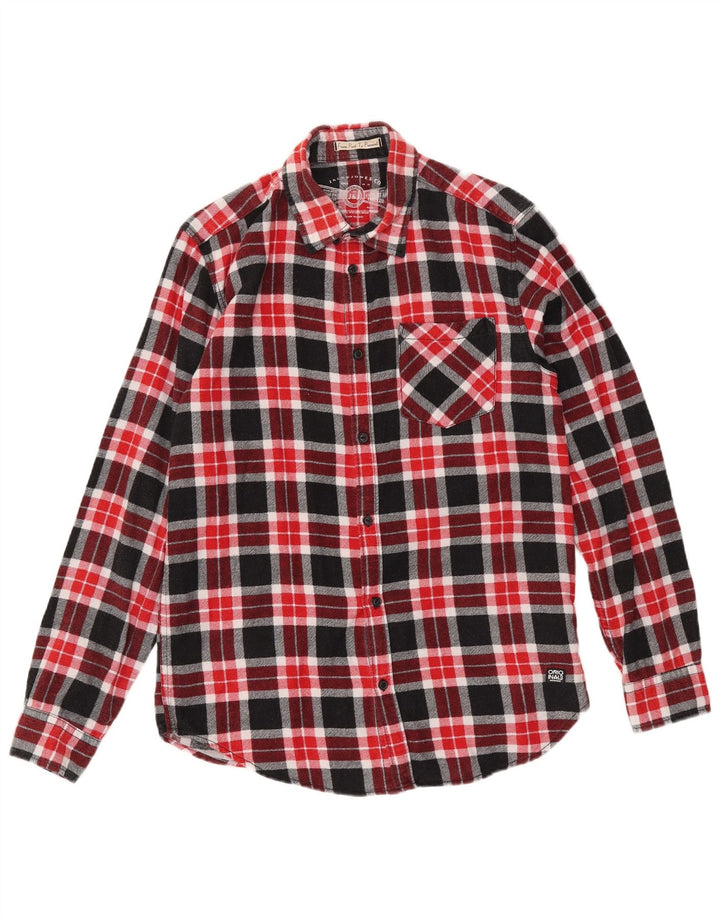 JACK & JONES Chemise Flanelle Homme Rouge Moyen Carreaux Coton