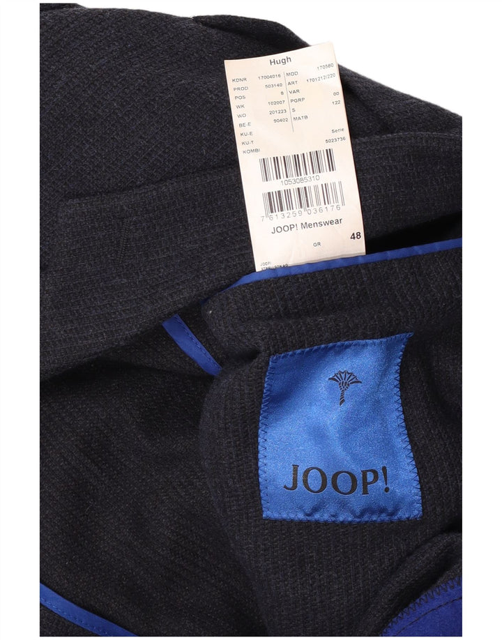 Joop Veste Blazer 2 Boutons Homme IT 48 Bleu Marine Moyen Coton