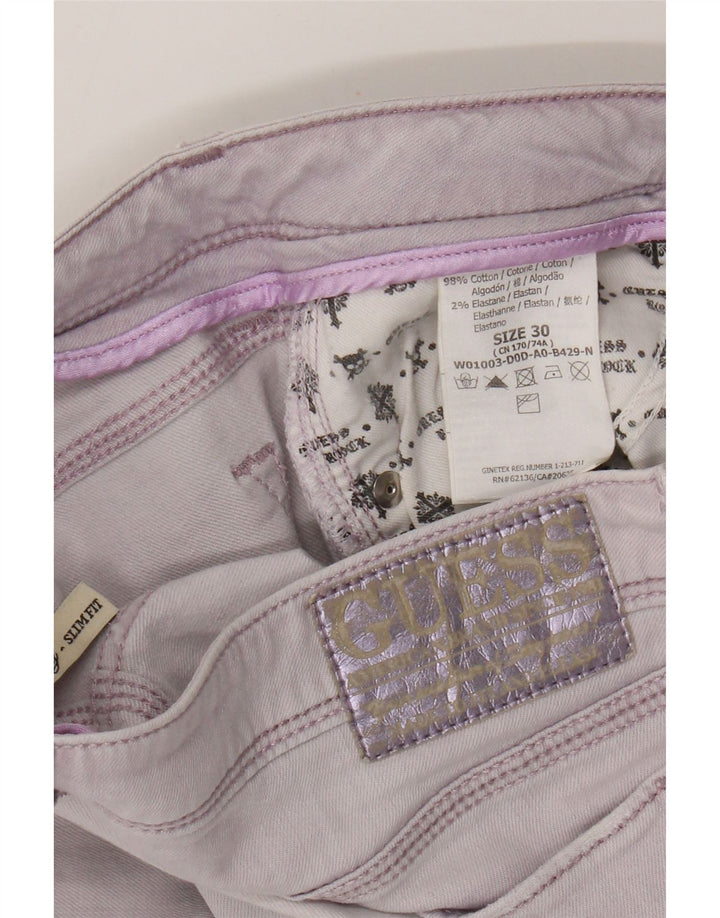 Guess Jean Slim Femme W30 L26 Violet Coton