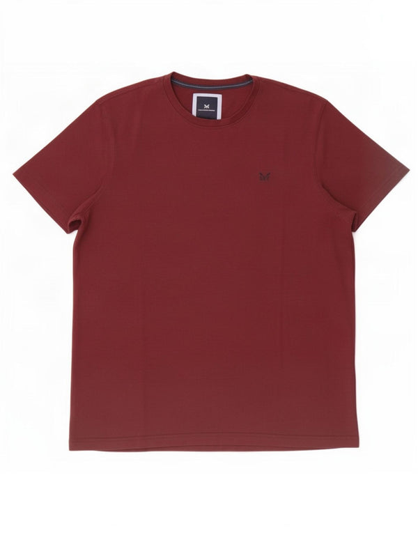Crew Clothing T-Shirt Homme Top 2XL Coton Bordeaux
