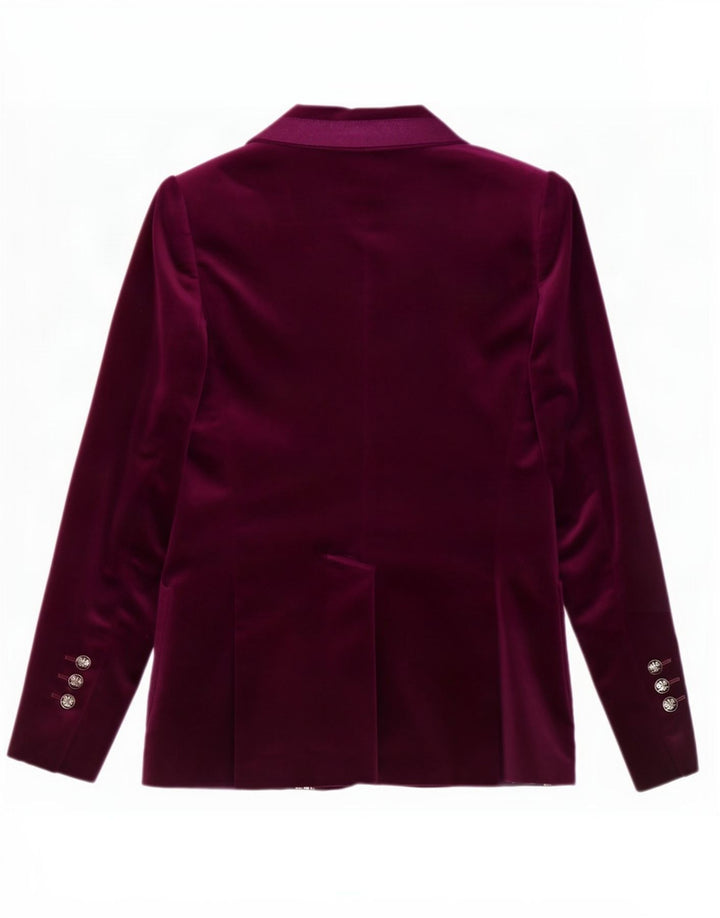 Massimo Dutti Veste blazer en velours à 2 boutons pour femme EU 36 XS en coton marron