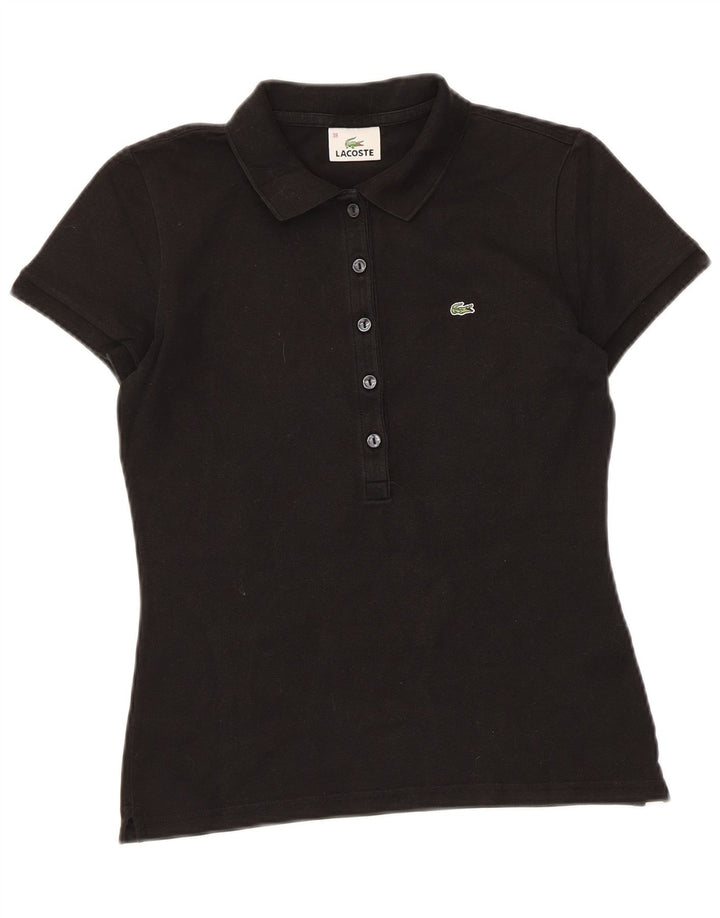 Lacoste Polo Femme Taille 38 Coton Noir Moyen