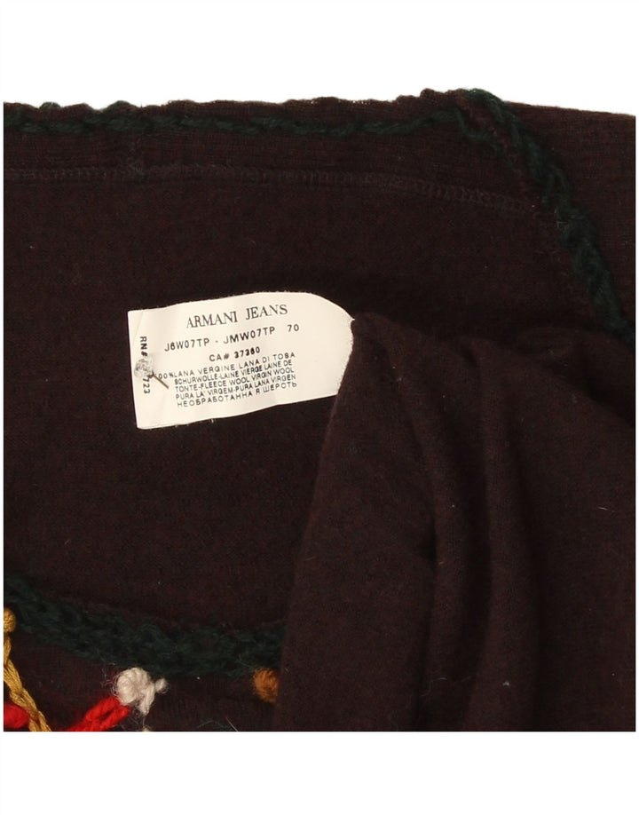 Armani Jeans Pull à col bateau pour femme Motif abstrait UK 10 Small B