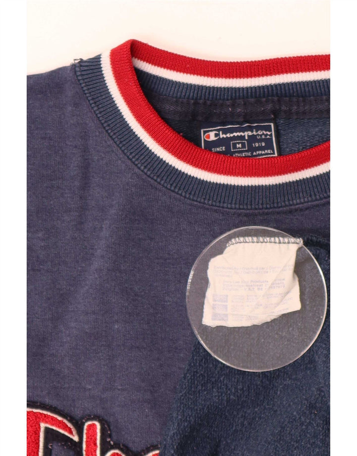 Champion Sweat-shirt graphique pour homme en coton color block bleu marine moyen