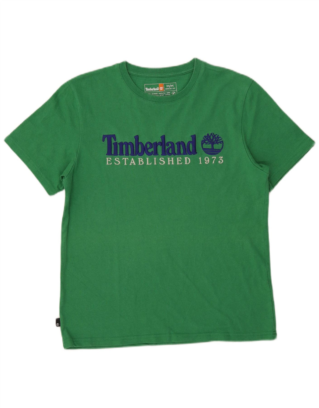 Timberland Tee-Shirt Regular Fit Graphic Homme Vert Moyen Coton