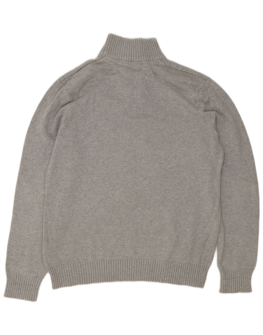 Crew Clothing Pull à col boutonné pour homme en coton gris Taille L