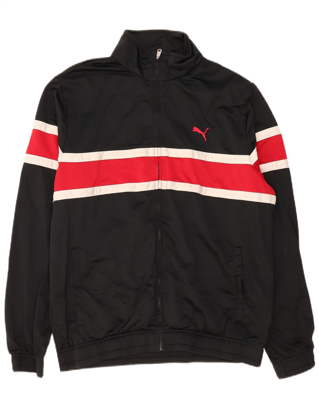 PUMA Veste de survêtement pour homme Large Noir Colorblock Polyester