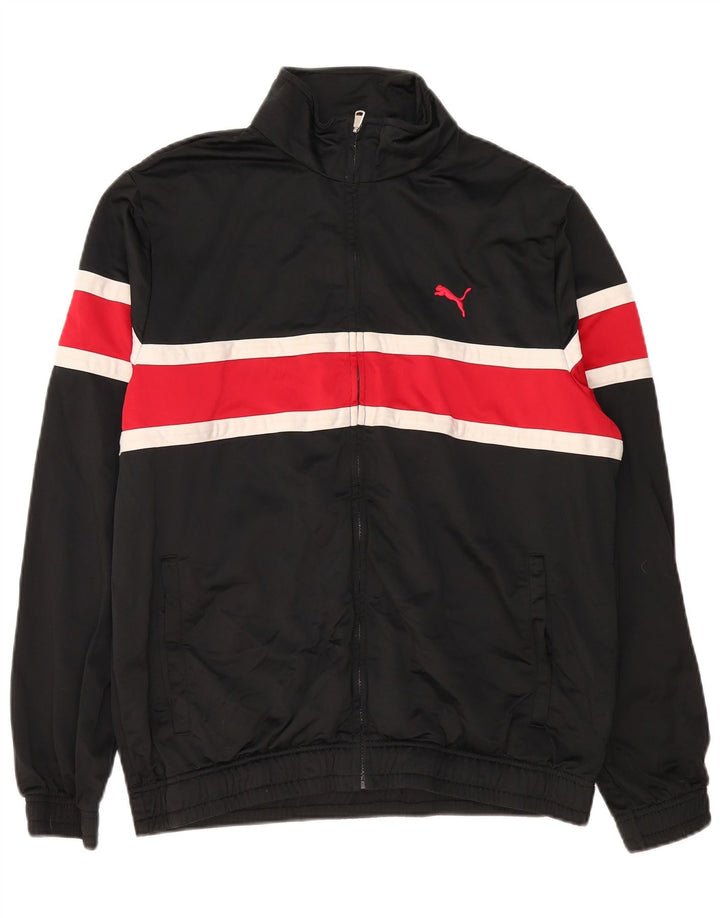 PUMA Veste de survêtement pour homme Large Noir Colorblock Polyester