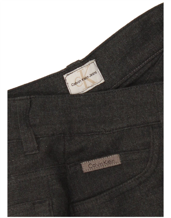 Calvin Klein Pantalon décontracté bootcut femme W28 L31 Gris