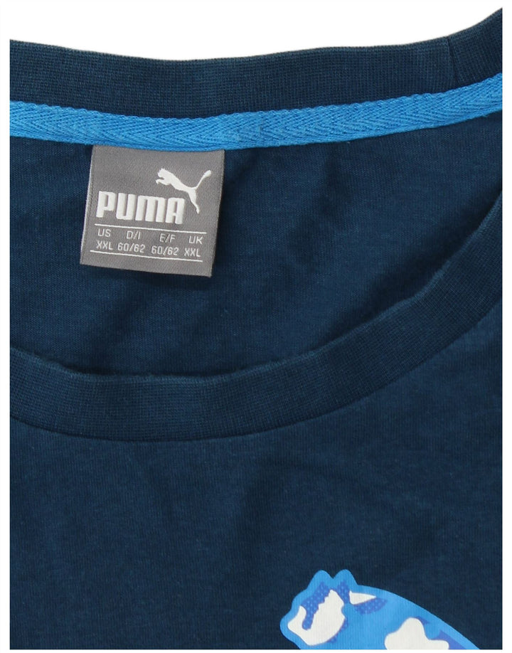 PUMA T-Shirt Graphique Homme 2XL Bleu Marine