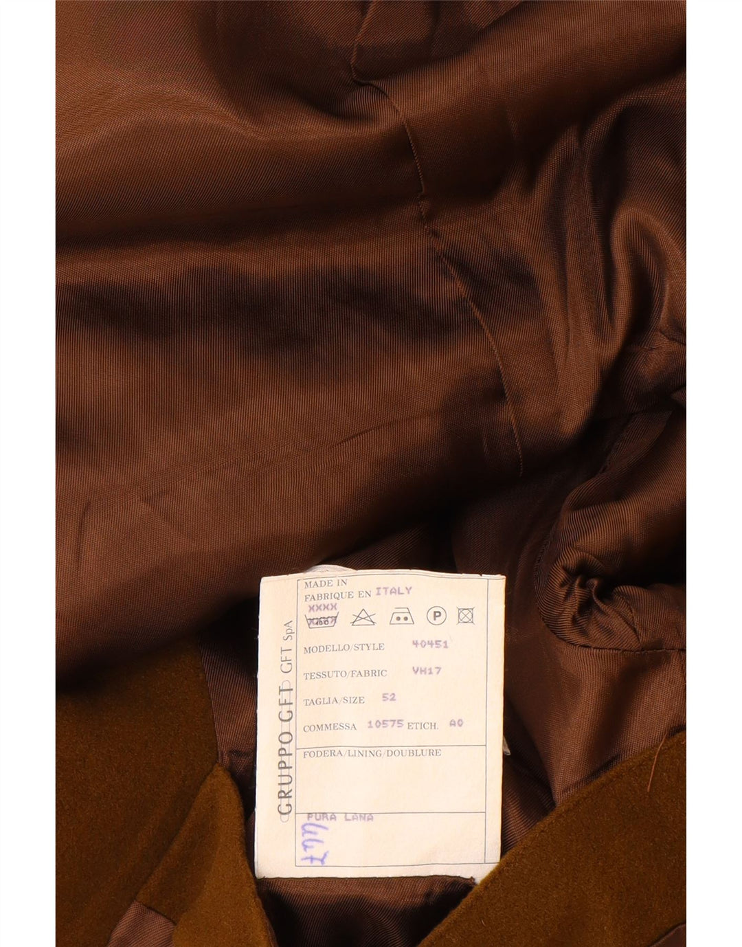 Valentino Veste Blazer 2 Boutons Homme IT 52 XL Marron Laine Vierge