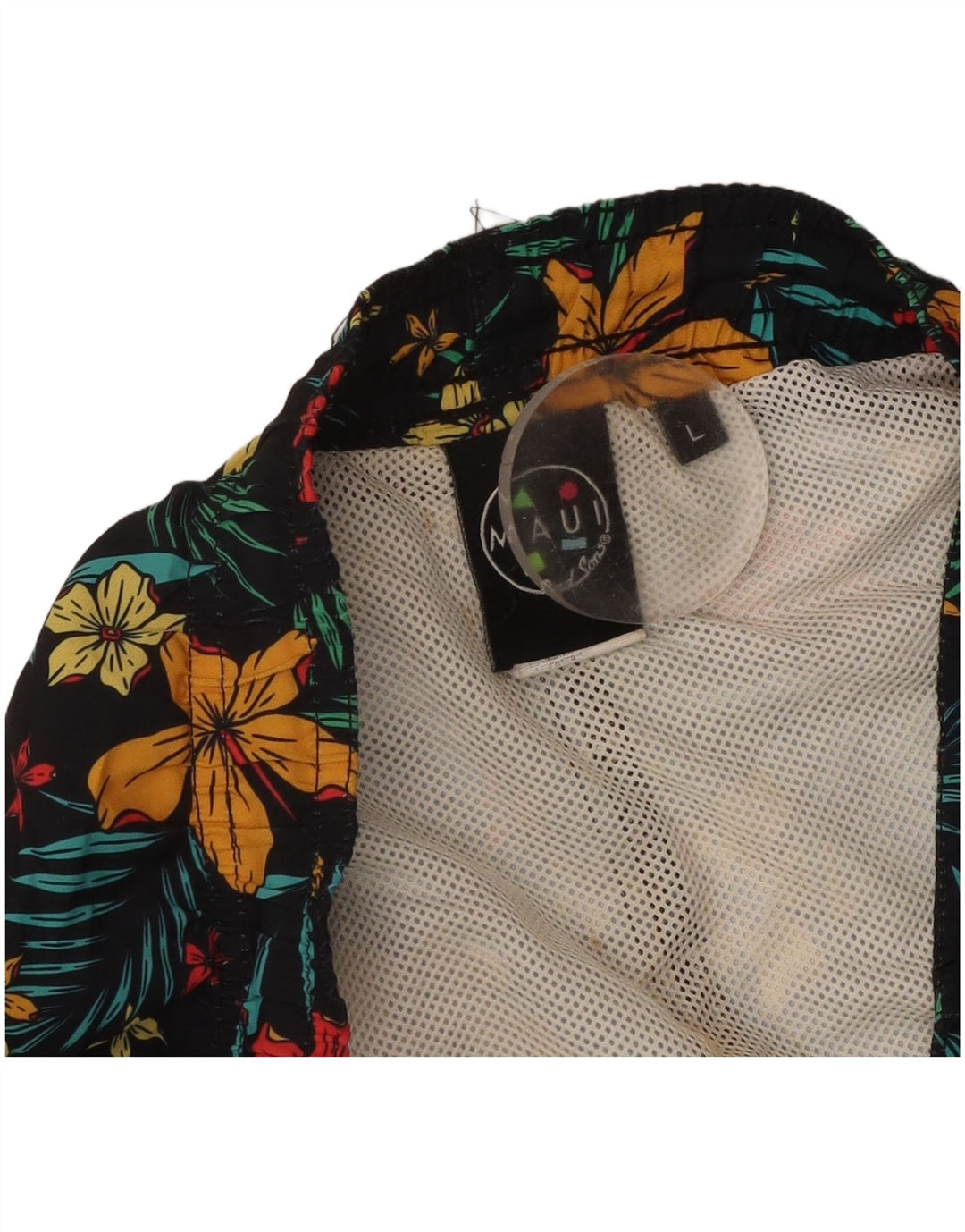 Maui and Sons Short de Bain Homme Grand Noir Floral Polyester